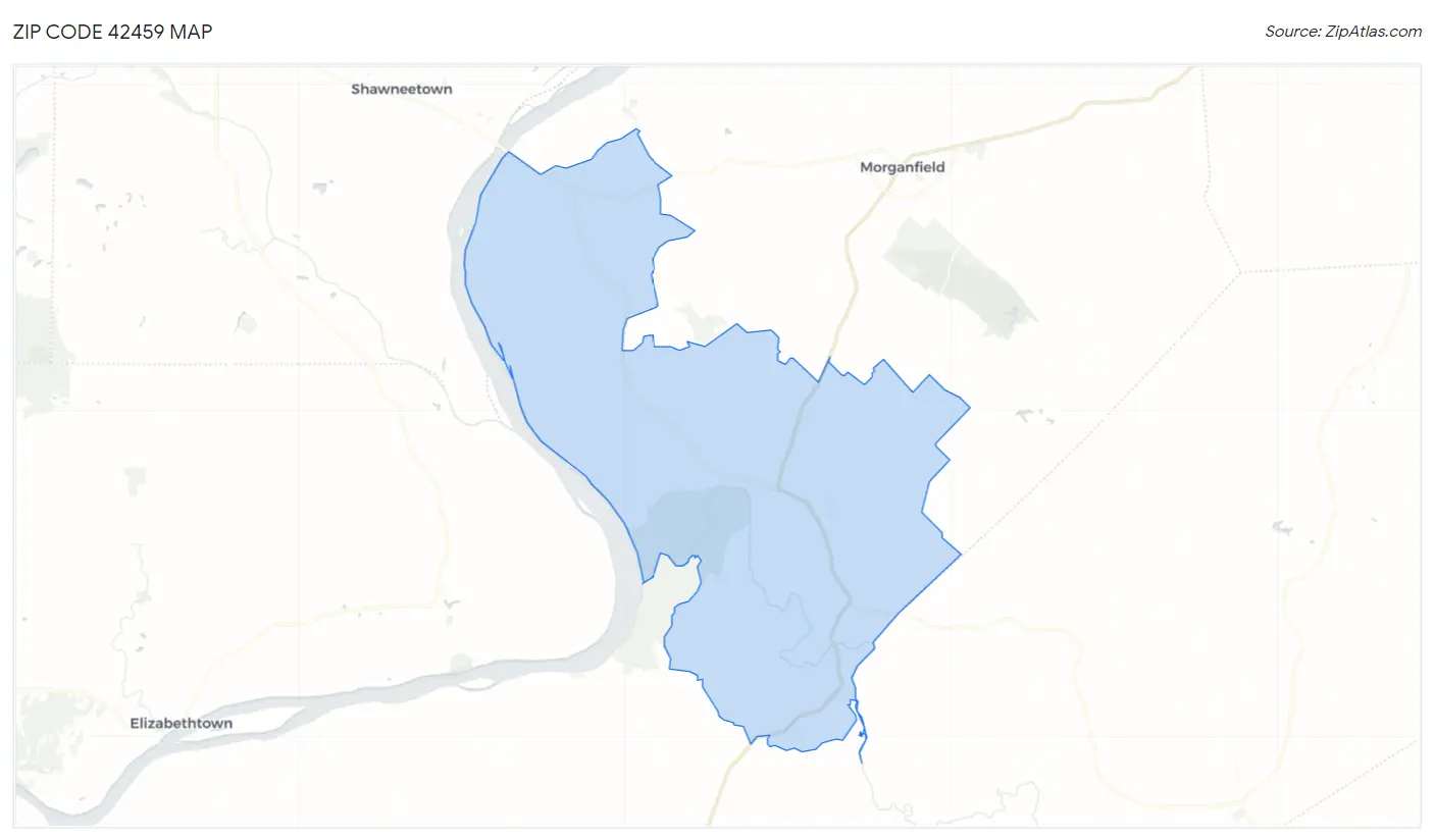 Zip Code 42459 Map
