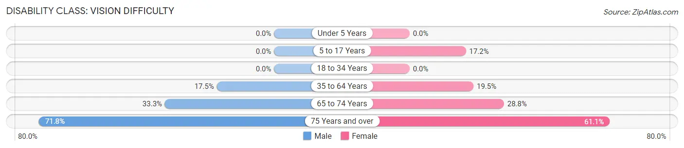 Disability in Zip Code 42462: <span>Vision Difficulty</span>