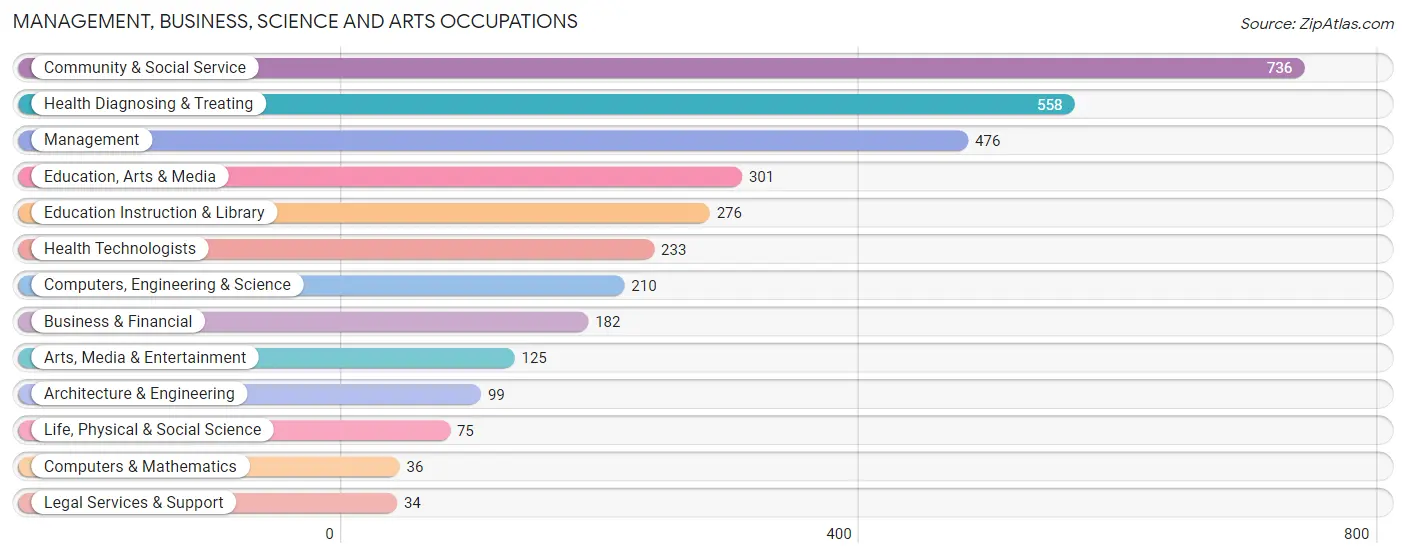 Management, Business, Science and Arts Occupations in Zip Code 42501