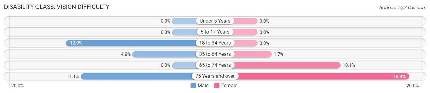 Disability in Zip Code 42528: <span>Vision Difficulty</span>