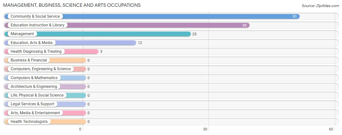 Management, Business, Science and Arts Occupations in Zip Code 42533