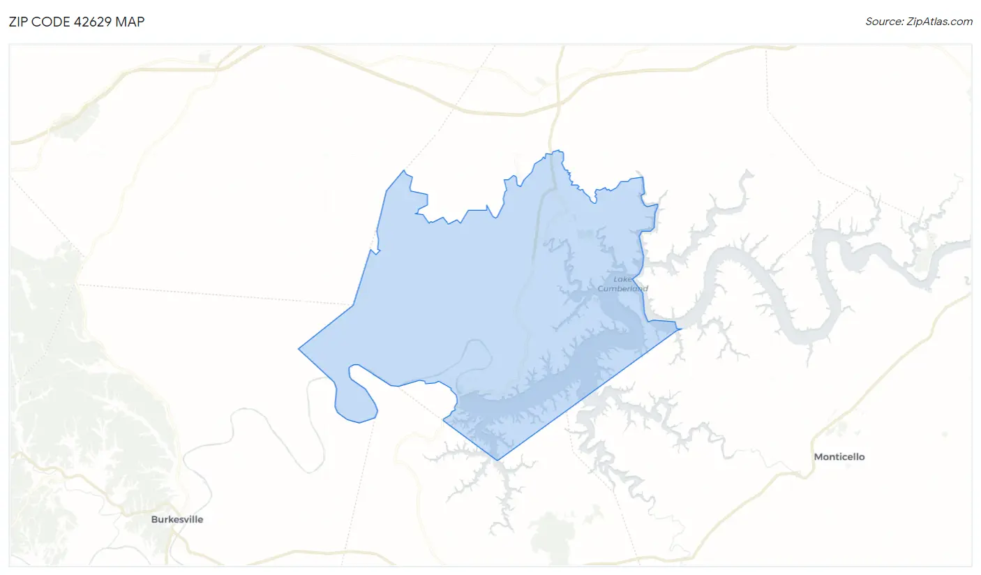Zip Code 42629 Map