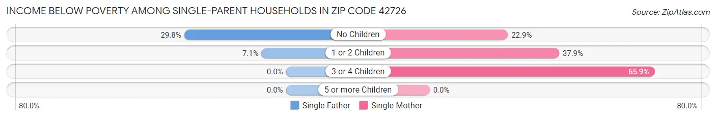 Income Below Poverty Among Single-Parent Households in Zip Code 42726