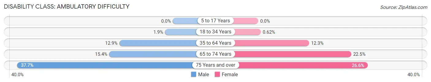 Disability in Zip Code 42728: <span>Ambulatory Difficulty</span>