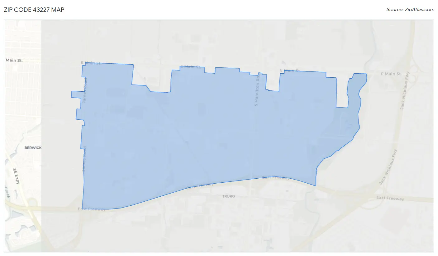 Zip Code 43227 Map