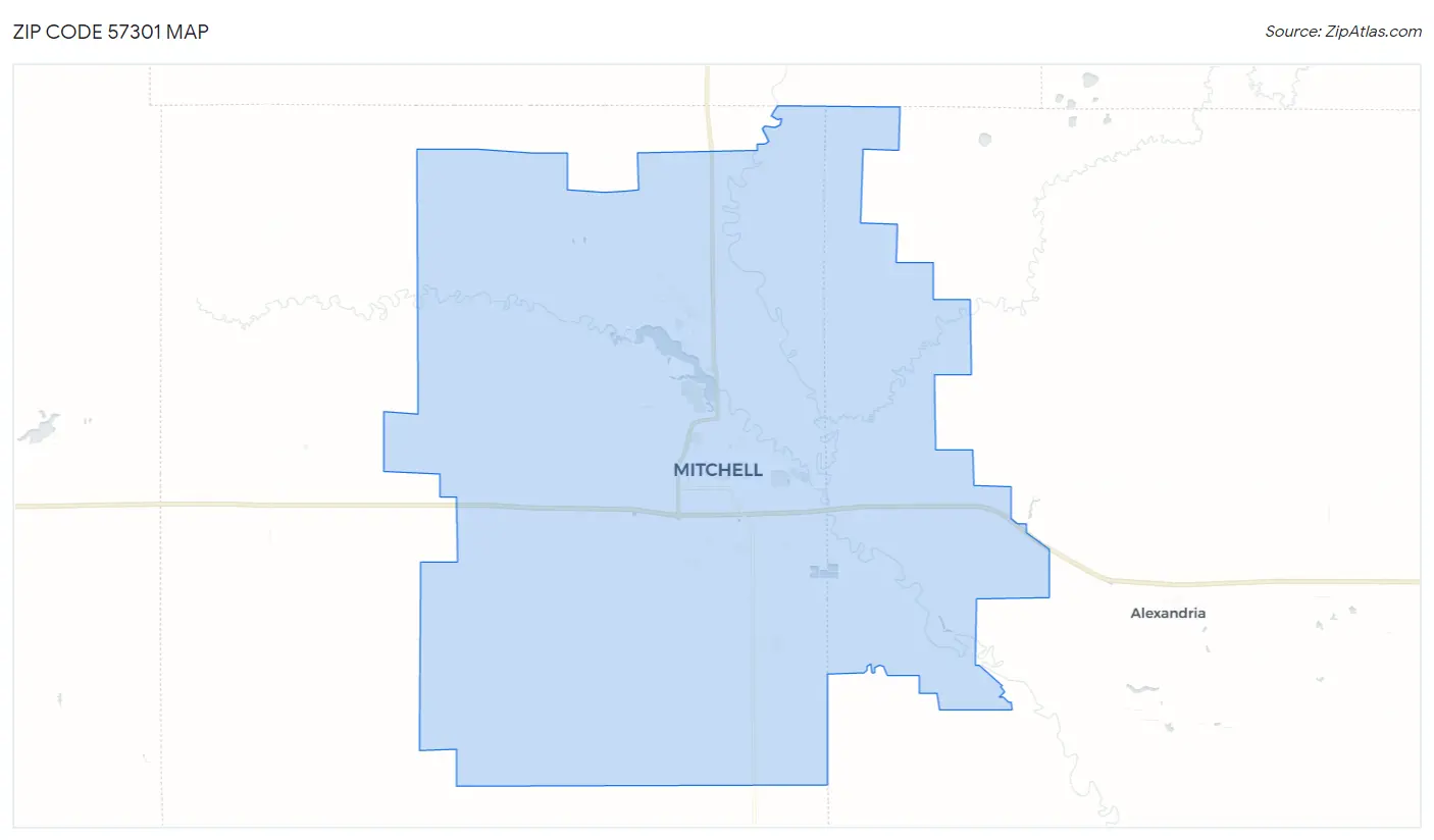 Zip Code 57301 Map