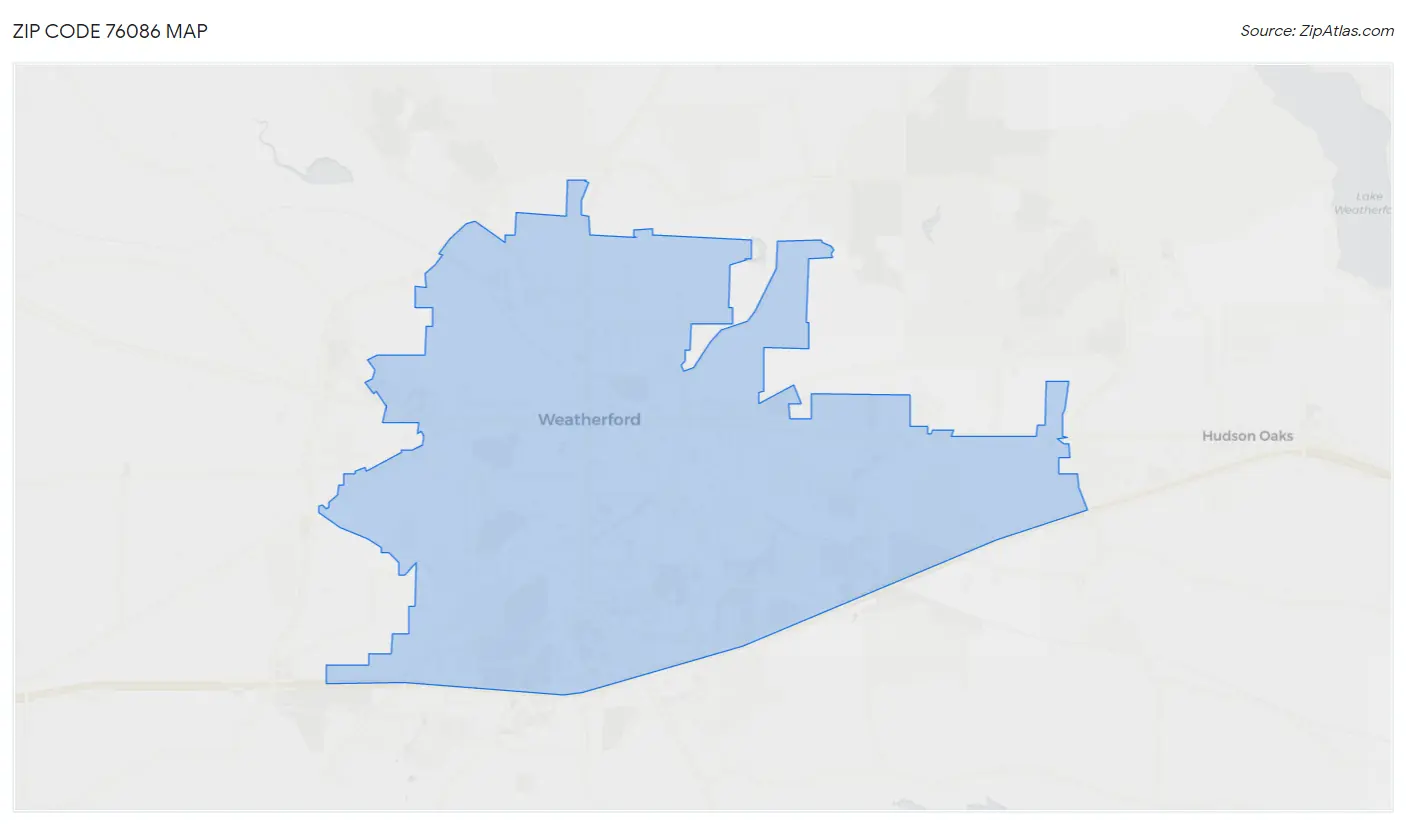 76086 Zip Code Weatherford, TX 2024 Zip Atlas