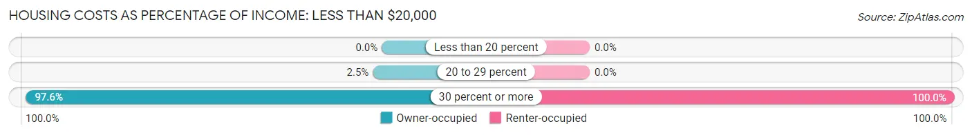 Housing Costs as Percentage of Income in Zip Code 80122: <span>Less than $20,000</span>