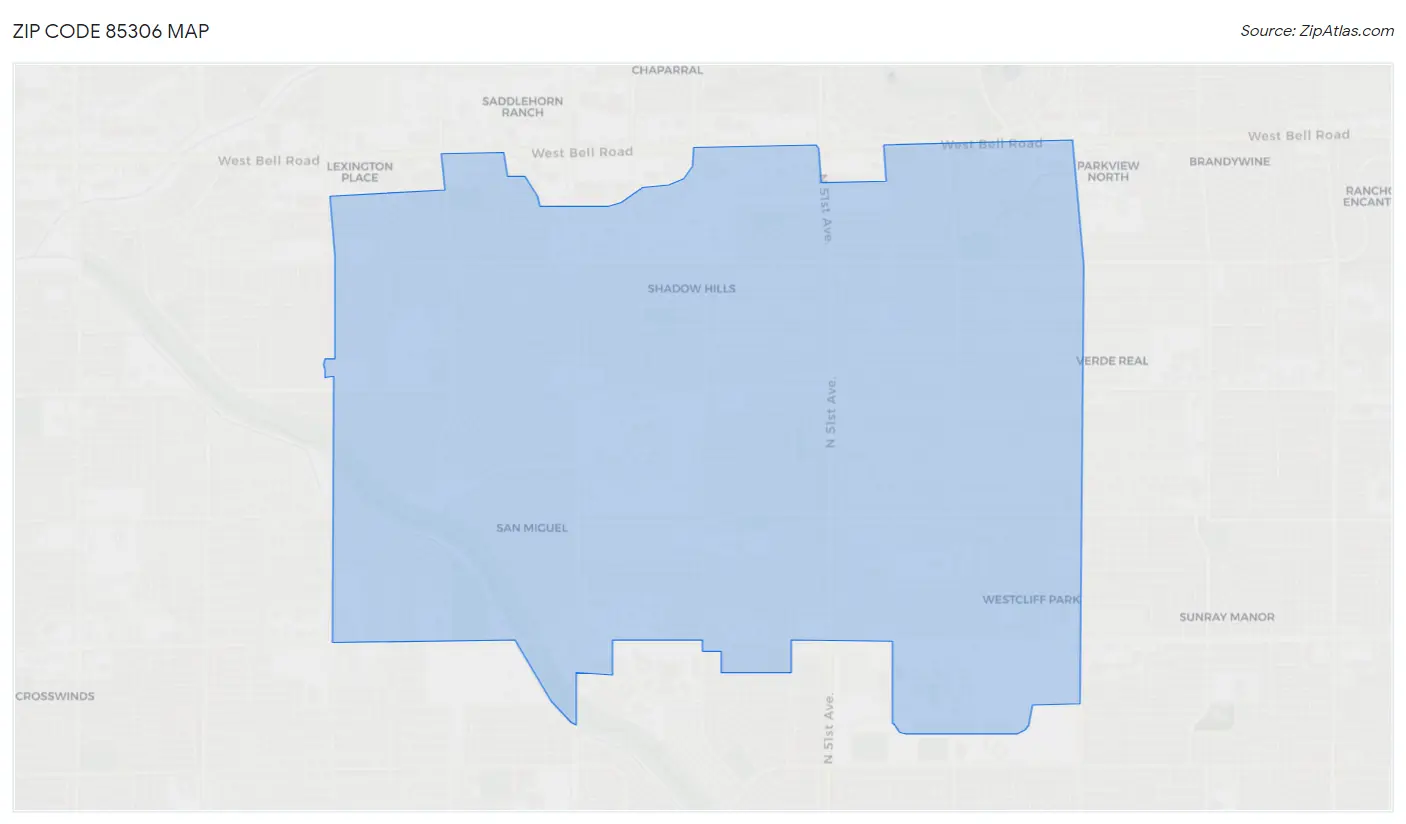 85306 Zip Code Glendale, AZ 2023 Zip Atlas