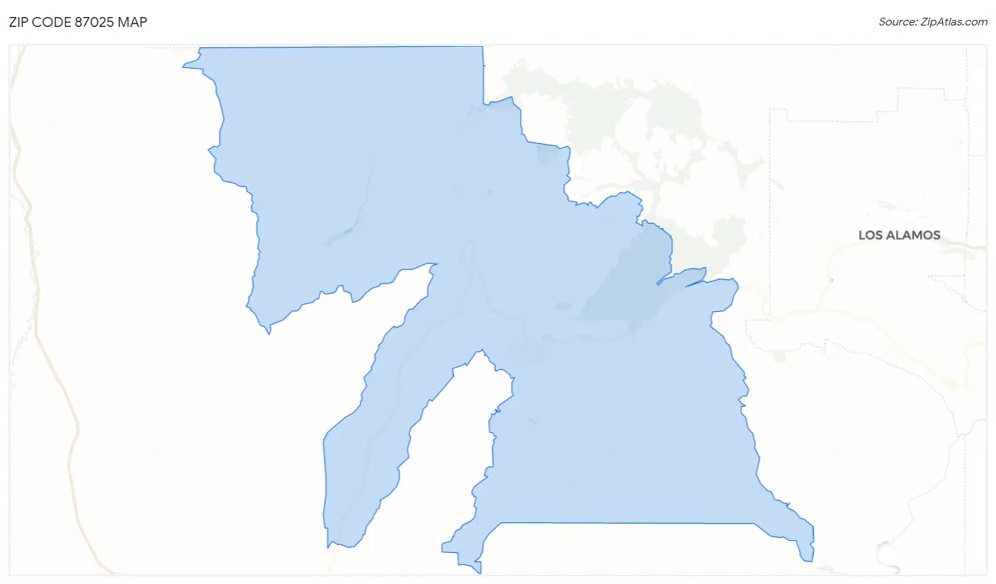 Zip Code 87025 Map