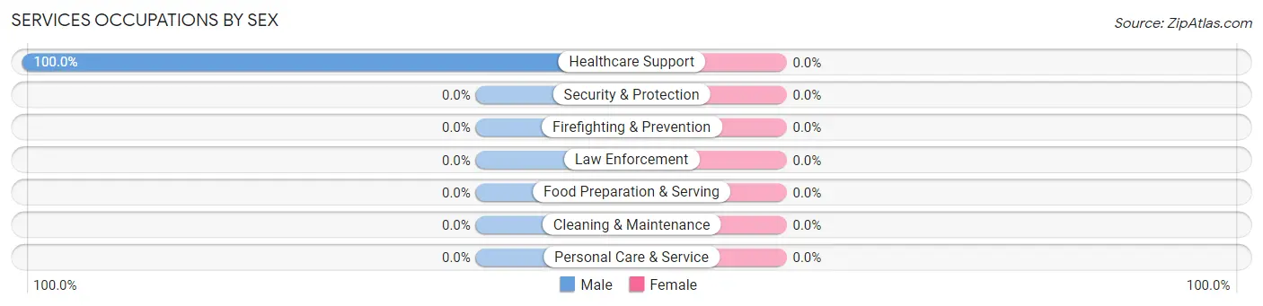 Services Occupations by Sex in Zip Code 87044