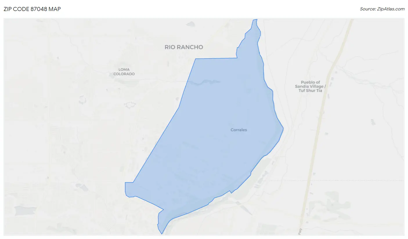 Zip Code 87048 Map
