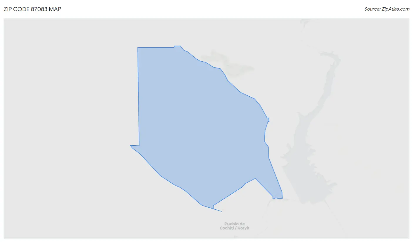 Zip Code 87083 Map