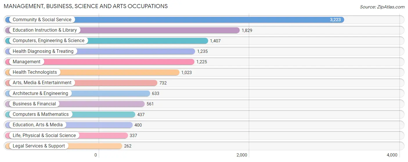 Management, Business, Science and Arts Occupations in Zip Code 87106