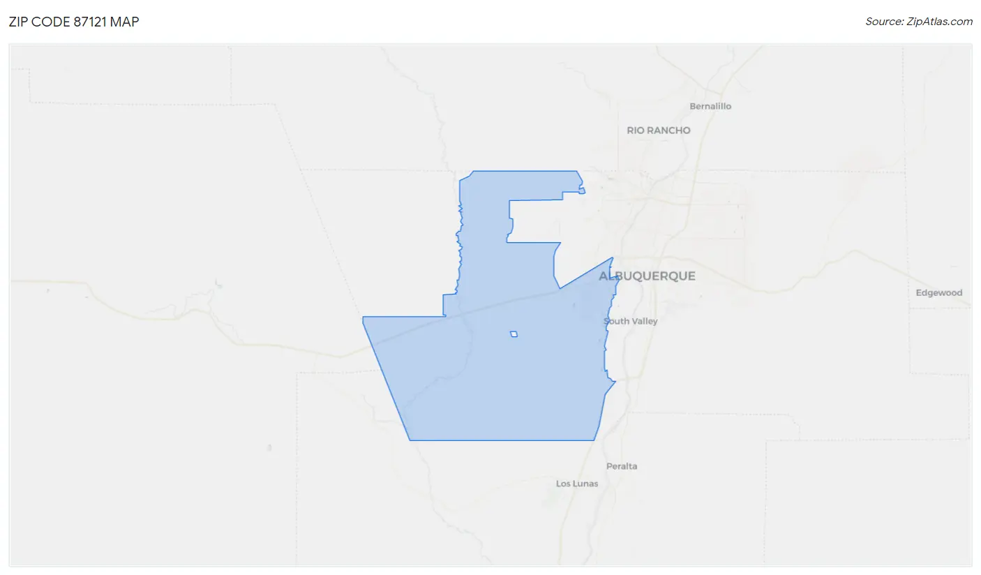 Zip Code 87121 Map