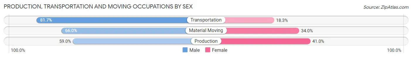Production, Transportation and Moving Occupations by Sex in Zip Code 87311