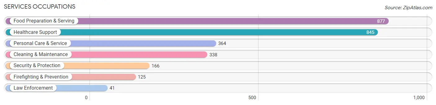 Services Occupations in Zip Code 87505