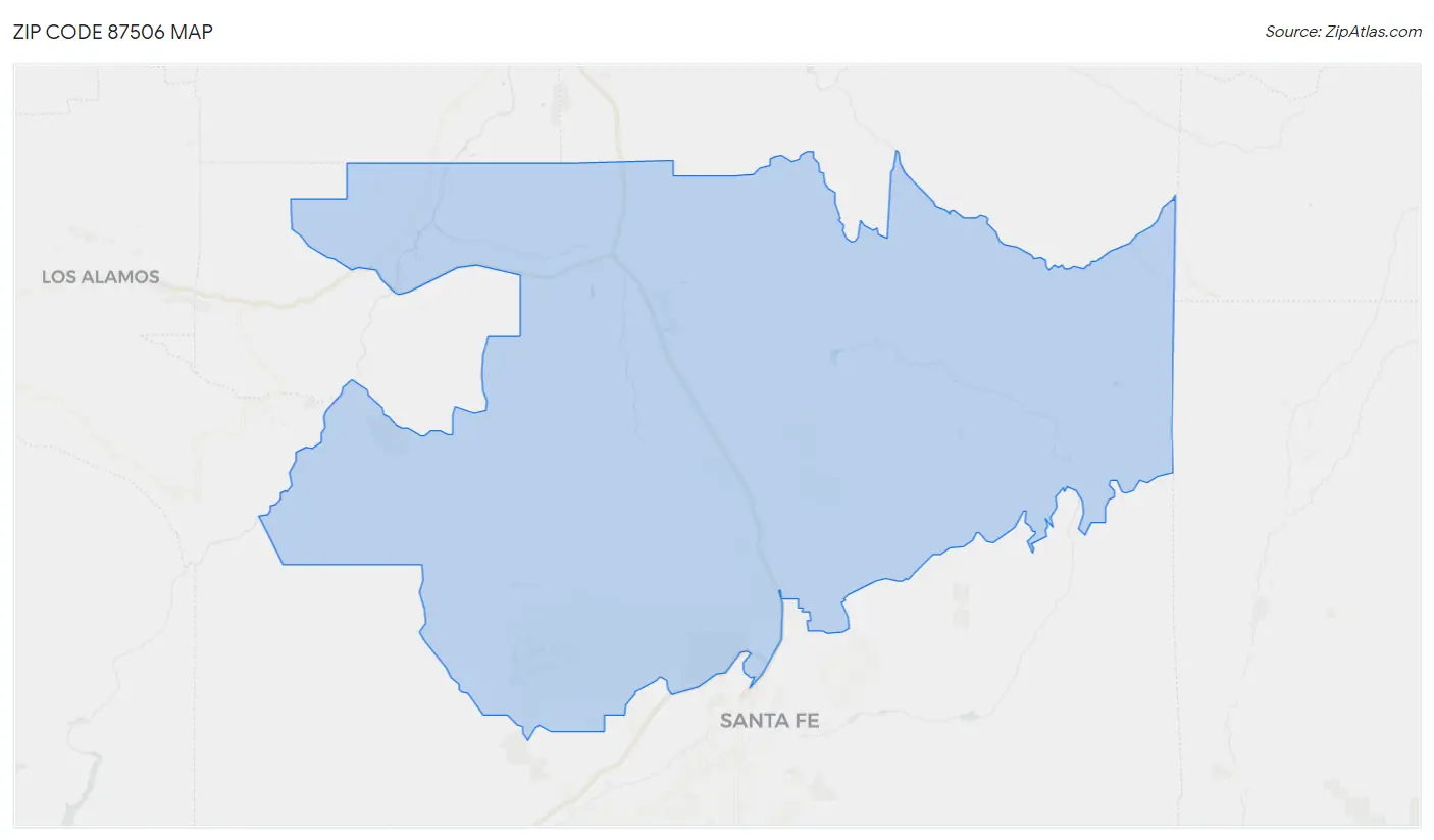 Zip Code 87506 Map