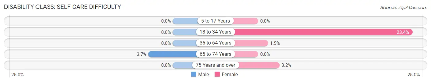 Disability in Zip Code 87728: <span>Self-Care Difficulty</span>