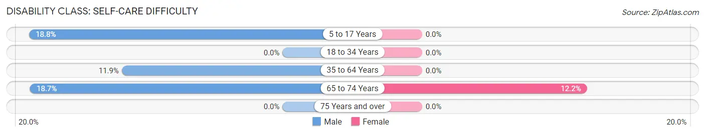 Disability in Zip Code 87747: <span>Self-Care Difficulty</span>