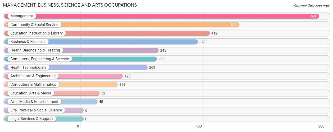 Management, Business, Science and Arts Occupations in Zip Code 88008