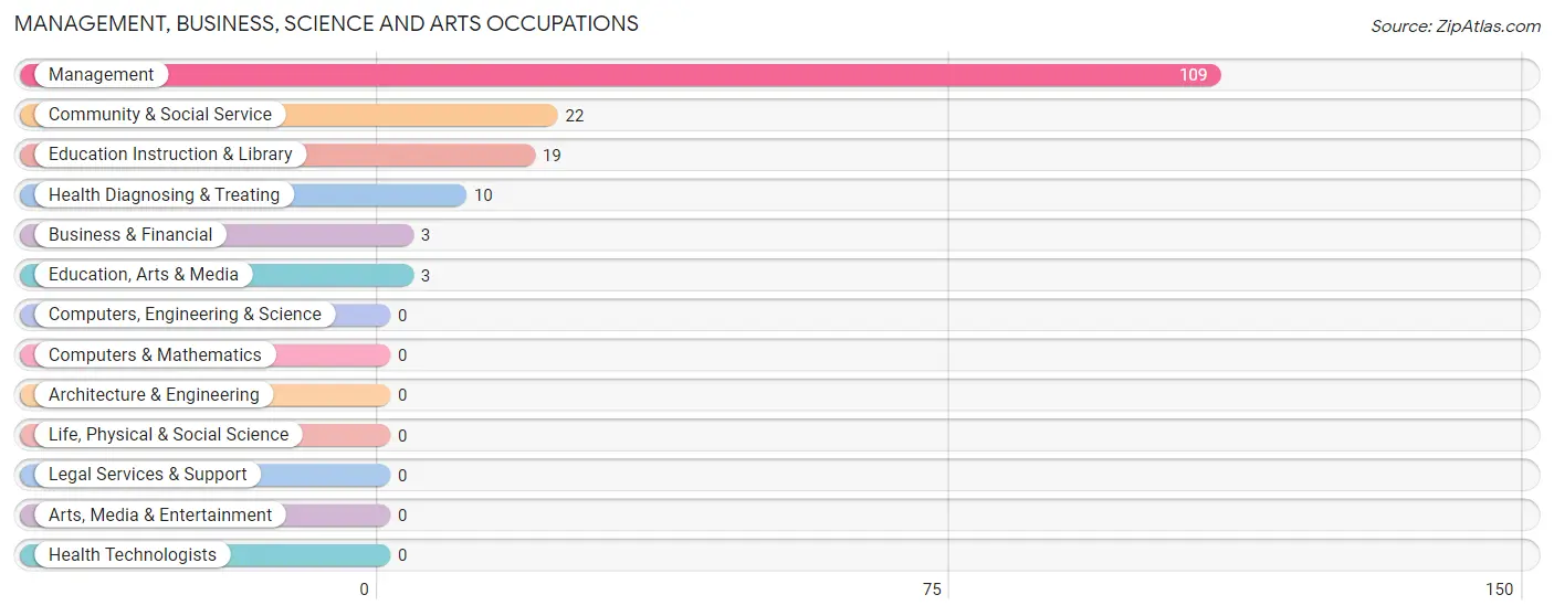 Management, Business, Science and Arts Occupations in Zip Code 88124