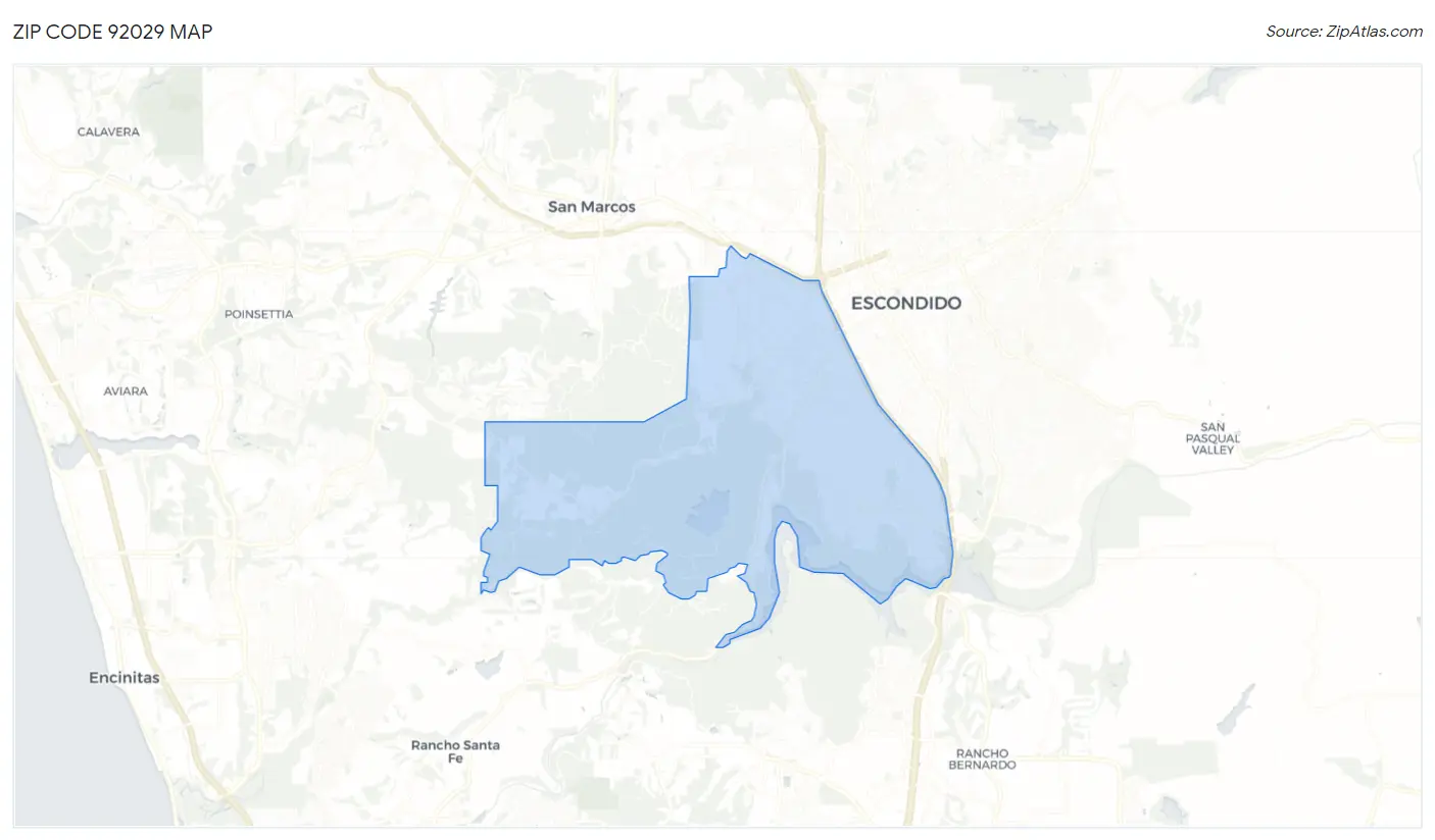 92029 Zip Code Escondido, CA 2023 Zip Atlas