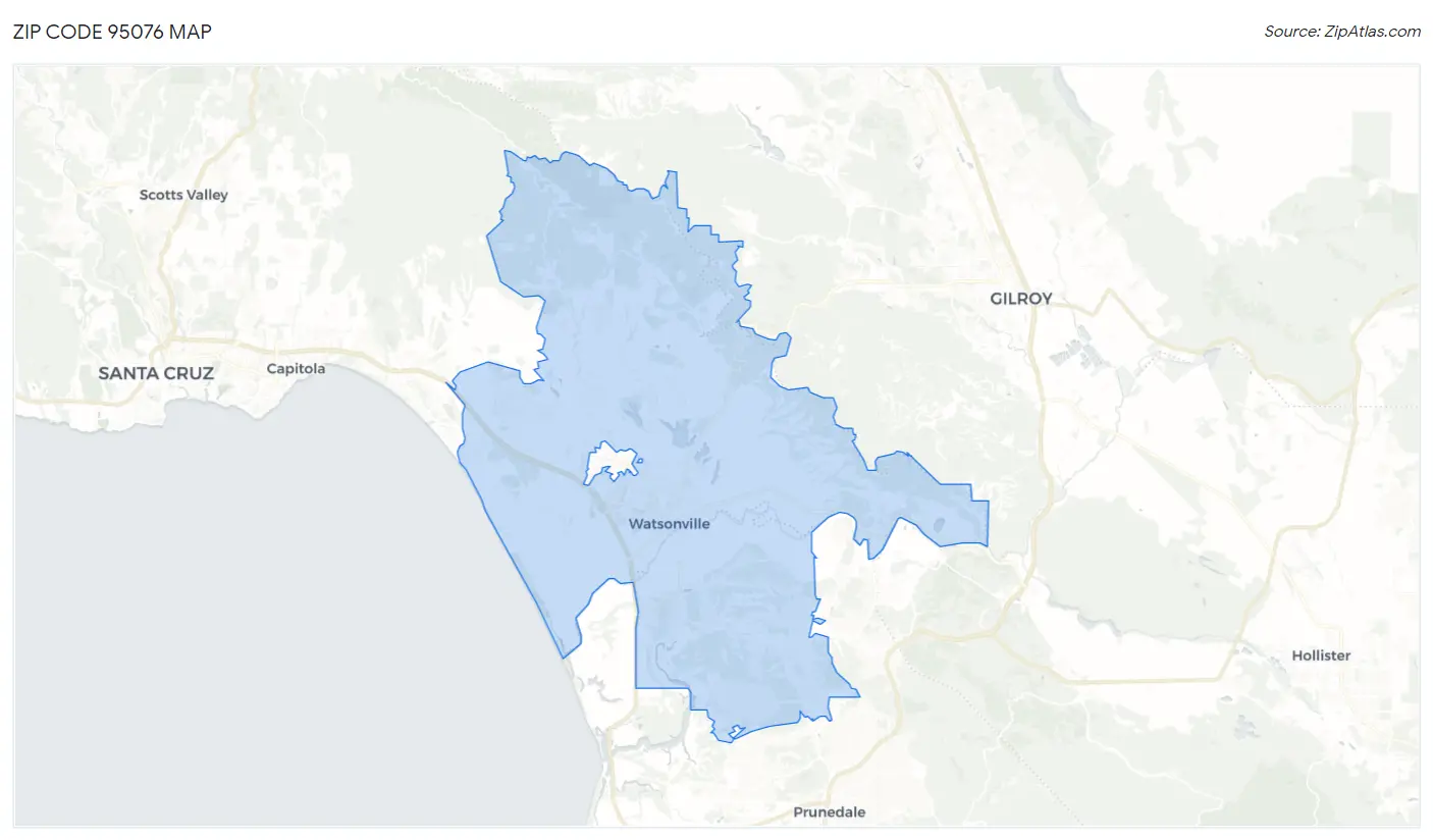 95076 Zip Code Watsonville, CA 2023 Zip Atlas