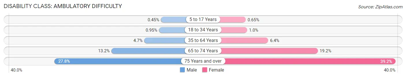 Disability in Area Code 929: <span>Ambulatory Difficulty</span>