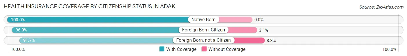 Health Insurance Coverage by Citizenship Status in Adak
