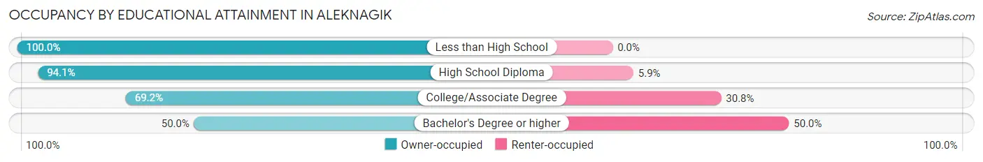 Occupancy by Educational Attainment in Aleknagik