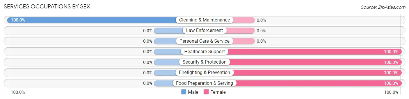 Services Occupations by Sex in Ambler