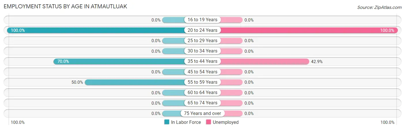 Employment Status by Age in Atmautluak