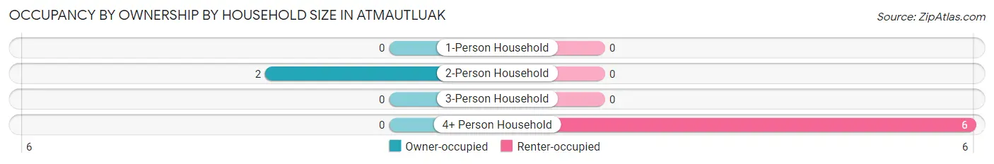 Occupancy by Ownership by Household Size in Atmautluak