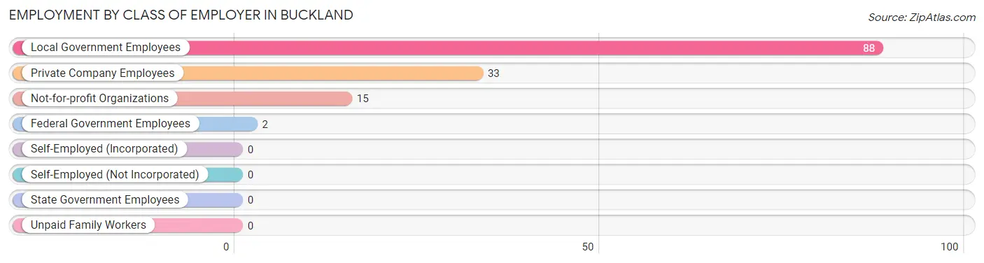 Employment by Class of Employer in Buckland