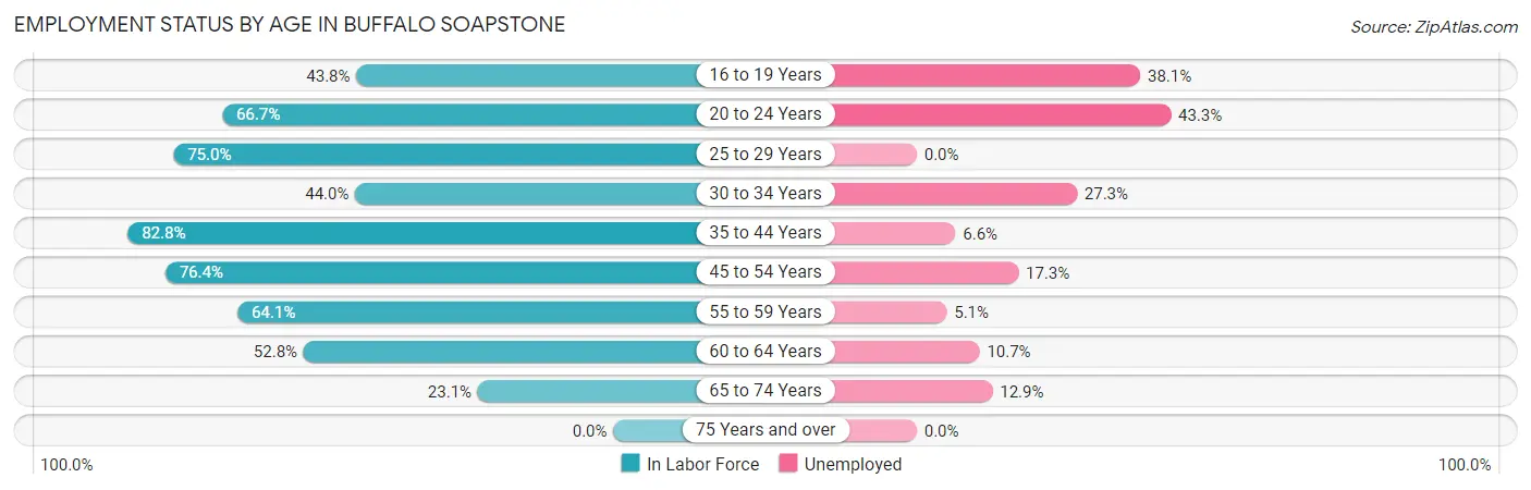 Employment Status by Age in Buffalo Soapstone