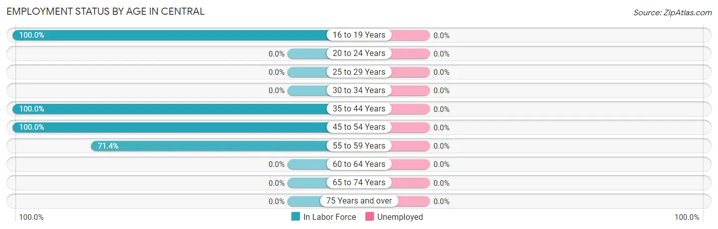 Employment Status by Age in Central