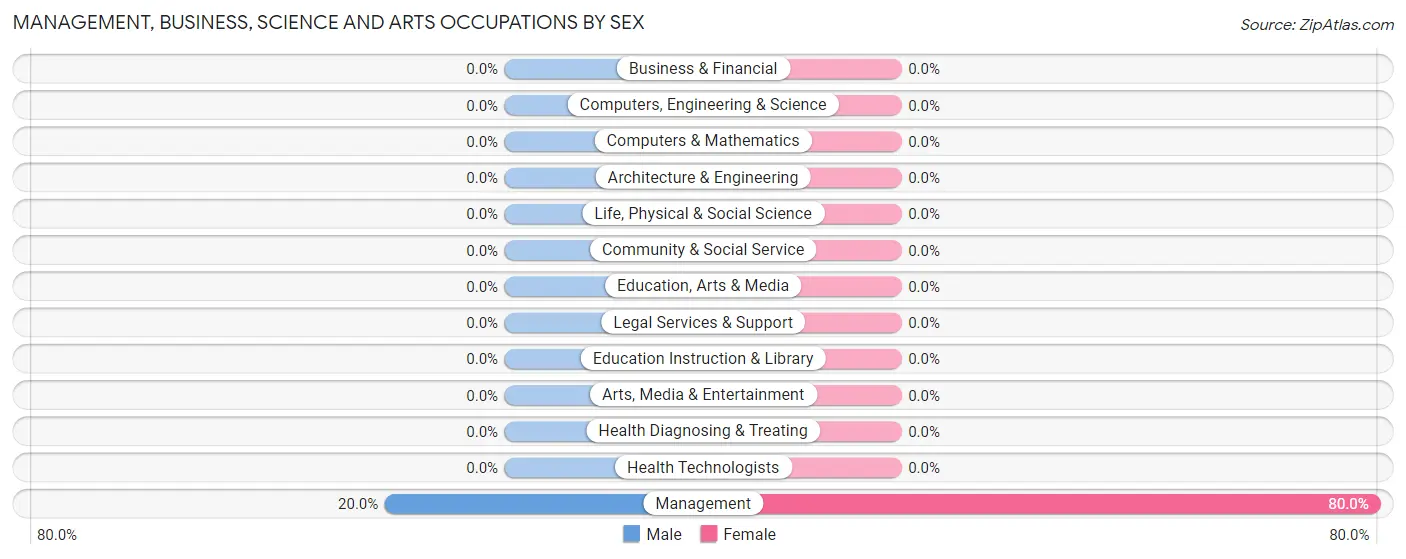 Management, Business, Science and Arts Occupations by Sex in Chistochina