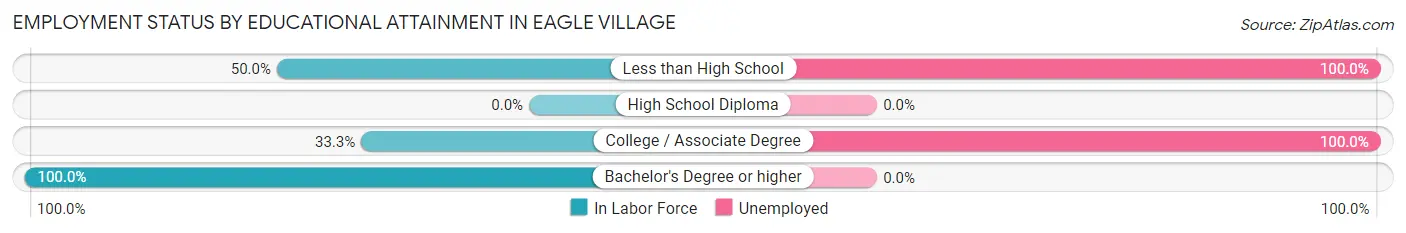 Employment Status by Educational Attainment in Eagle Village