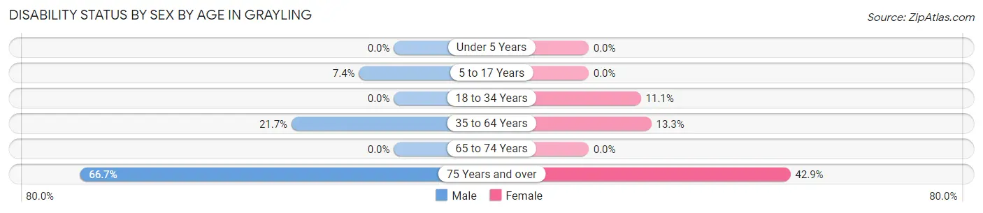 Disability Status by Sex by Age in Grayling