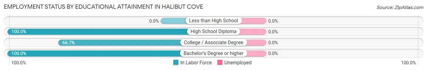 Employment Status by Educational Attainment in Halibut Cove