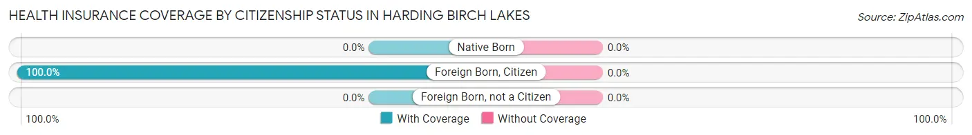 Health Insurance Coverage by Citizenship Status in Harding Birch Lakes