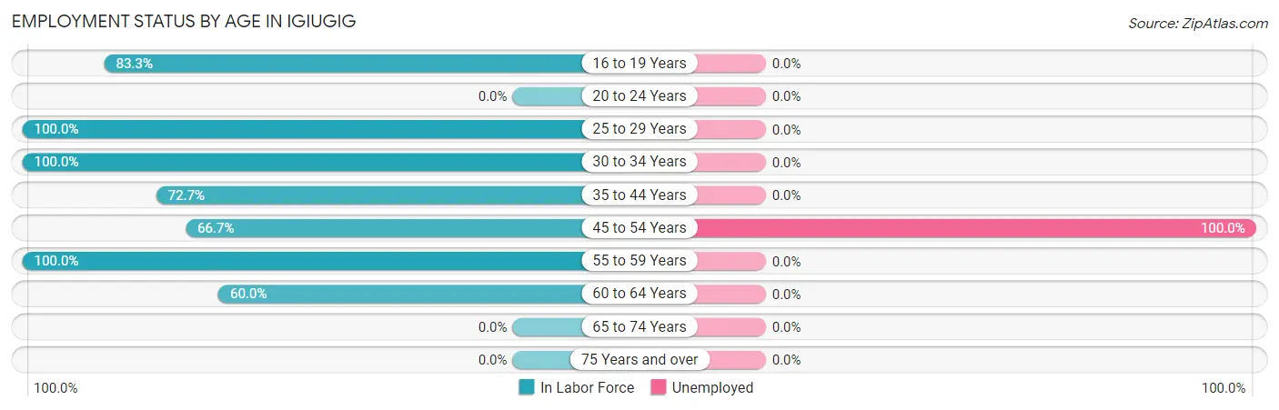 Employment Status by Age in Igiugig