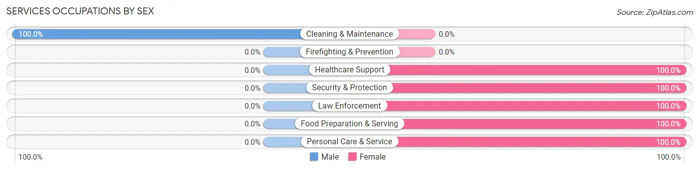 Services Occupations by Sex in Kasigluk