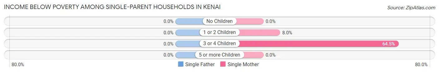 Income Below Poverty Among Single-Parent Households in Kenai