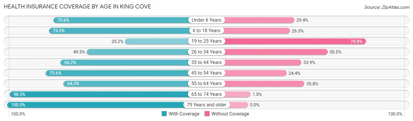 Health Insurance Coverage by Age in King Cove