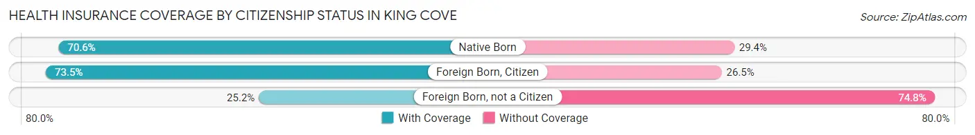 Health Insurance Coverage by Citizenship Status in King Cove