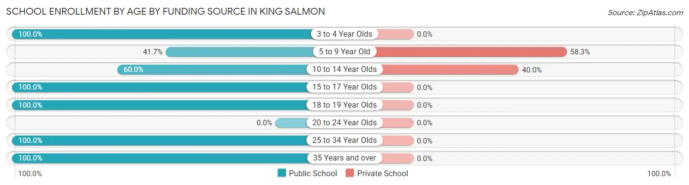 School Enrollment by Age by Funding Source in King Salmon