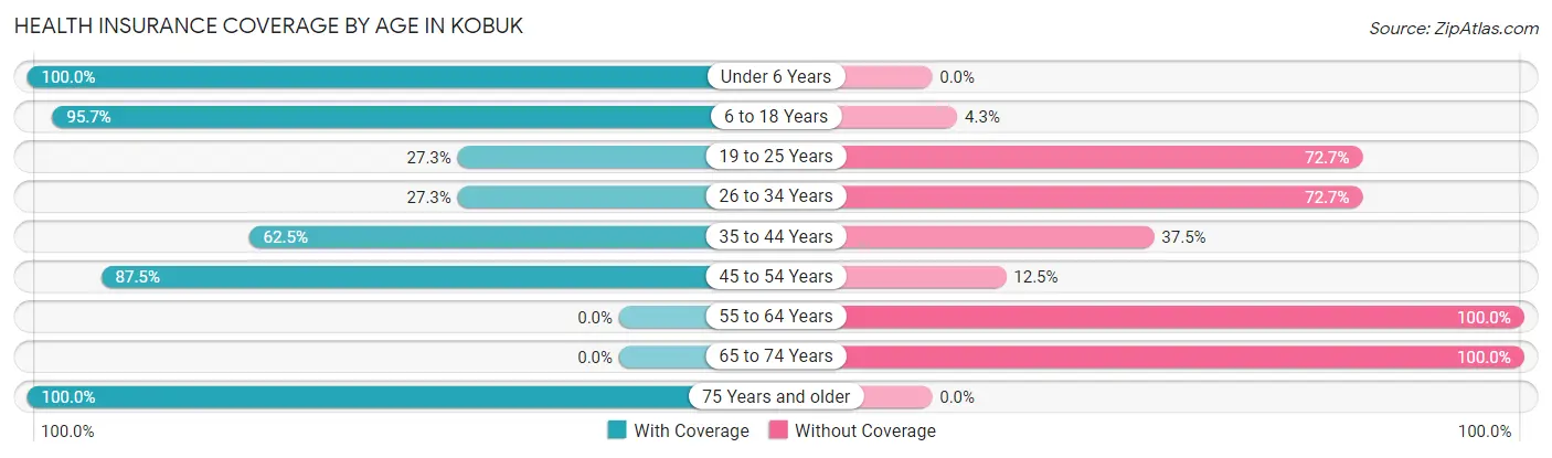 Health Insurance Coverage by Age in Kobuk