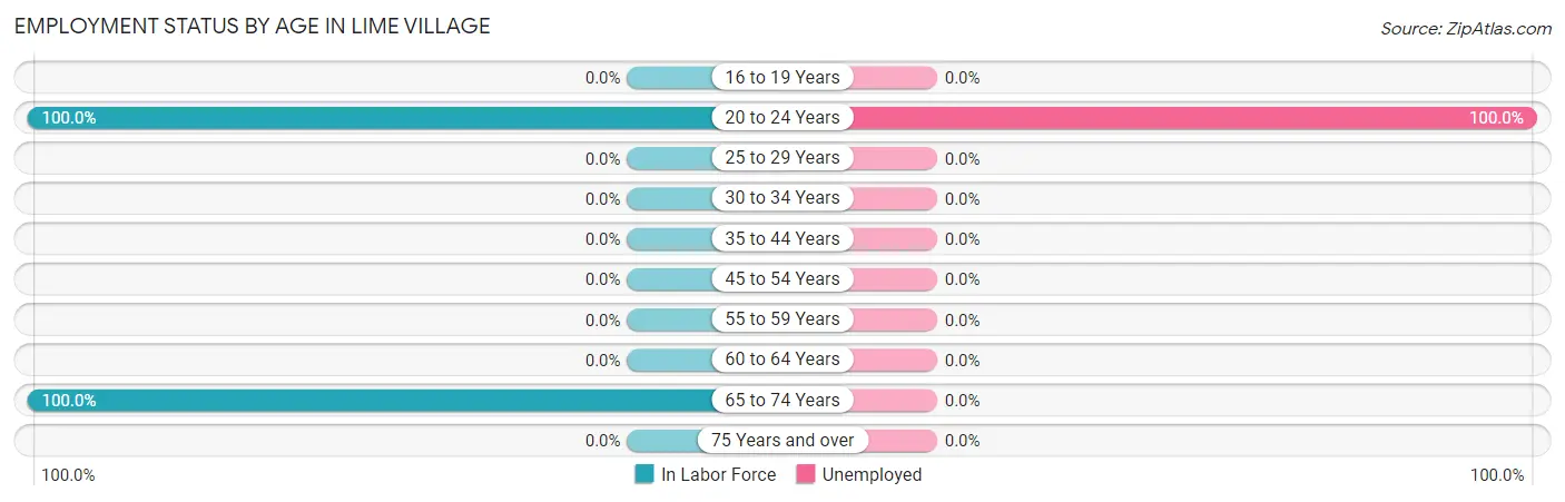 Employment Status by Age in Lime Village